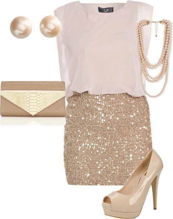look para reveillon com brilho acessorio