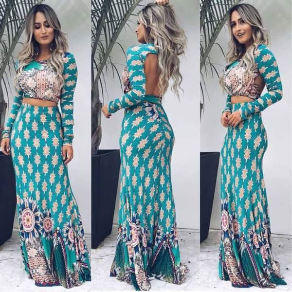 Vestido para o Natal 2025 | Dicas e Modelos 6 vestido para natal longo com barrado na saia 5